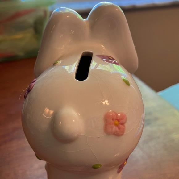 Adorable ceramic bunny ๐ฐ piggy bank from Hobby Lobby, excellent condition! - Picture 6 of 16